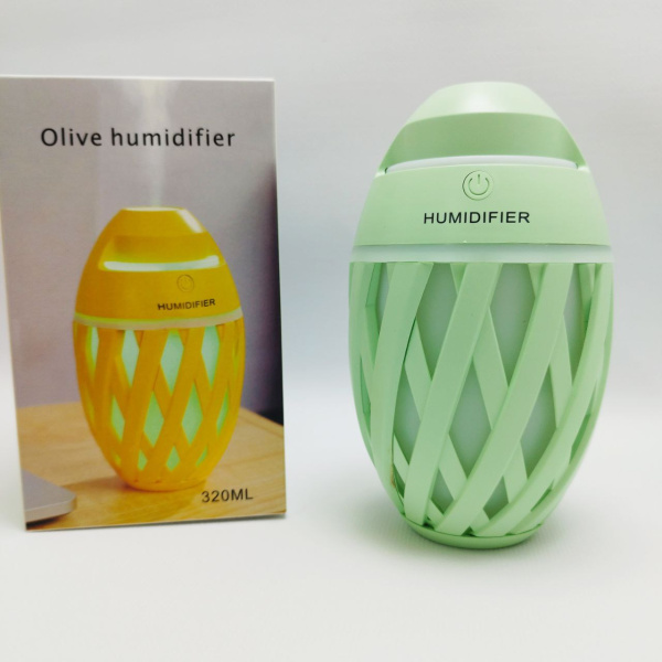 Увлажнитель (аромадиффузор - ночник) воздуха "Olive humidifier" 320 ml с подсветкой